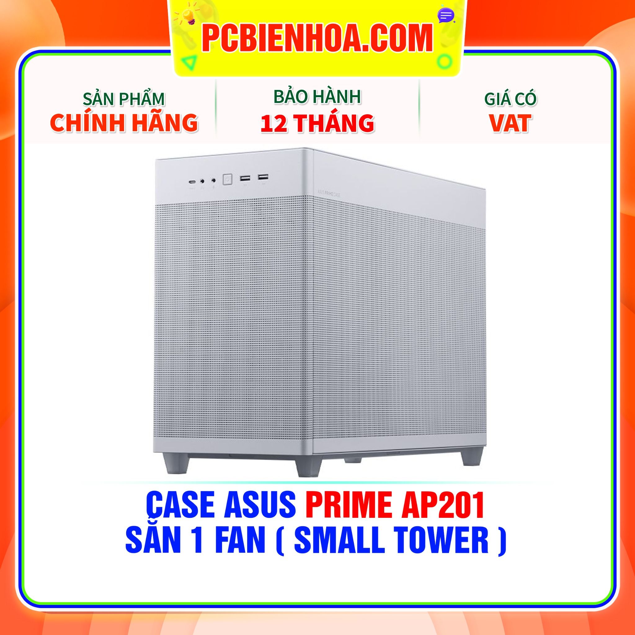  CASE ASUS PRIME AP201 - SẴN 1 FAN ( SMALL TOWER ) 