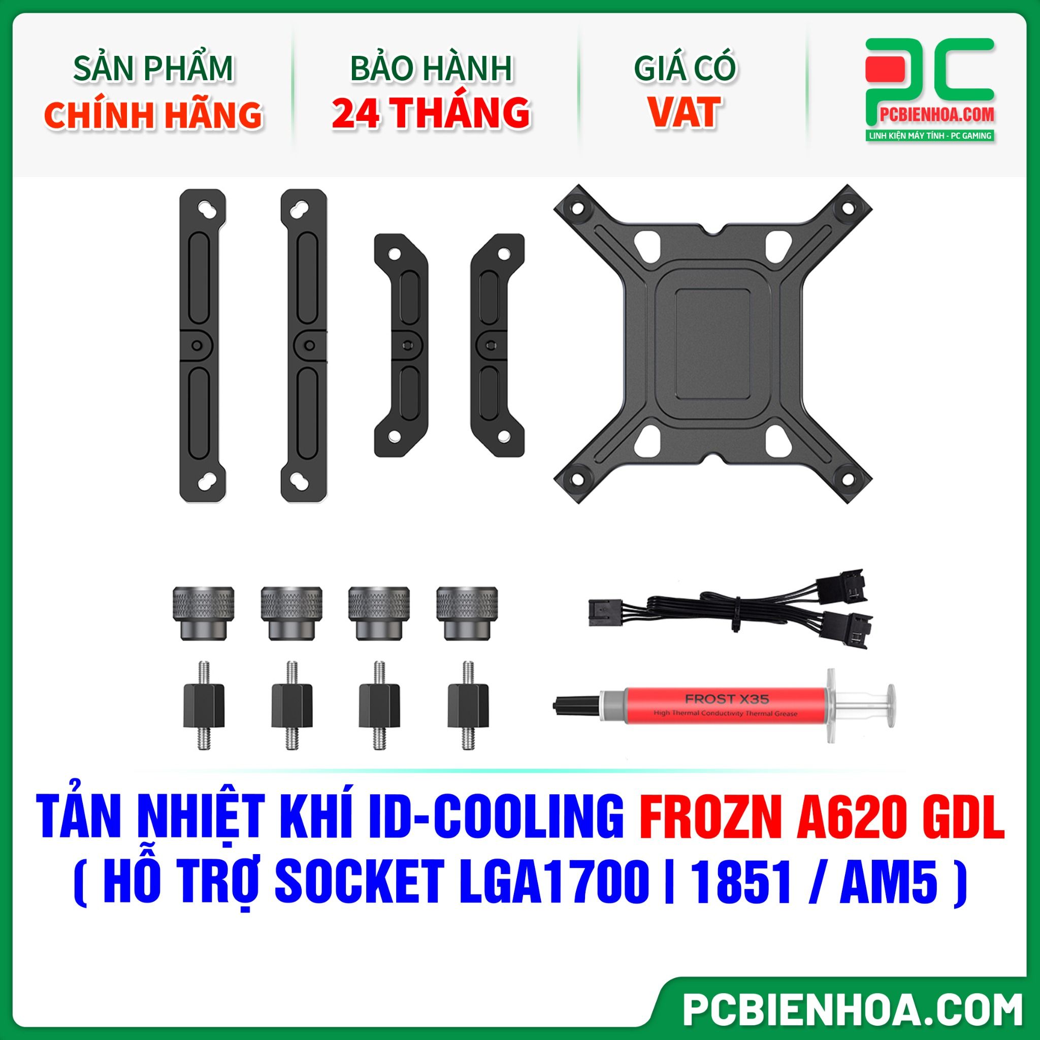 TẢN NHIỆT KHÍ ID-COOLING FROZN A620 GDL ( HỖ TRỢ SOCKET LGA1700|1851 / AM5 )
