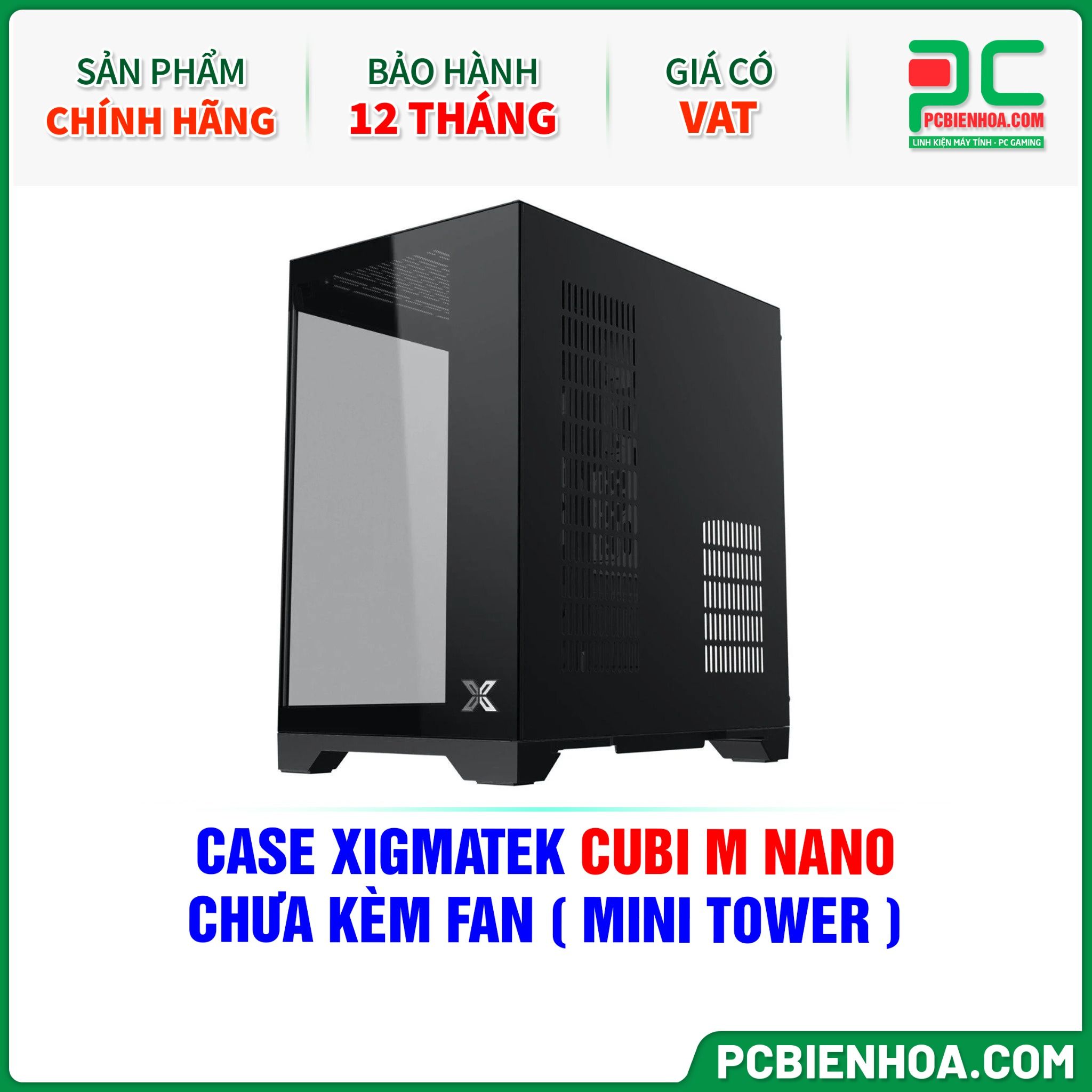 CASE XIGMATEK CUBI M NANO - CHƯA KÈM FAN ( MINI TOWER - EN44953 )