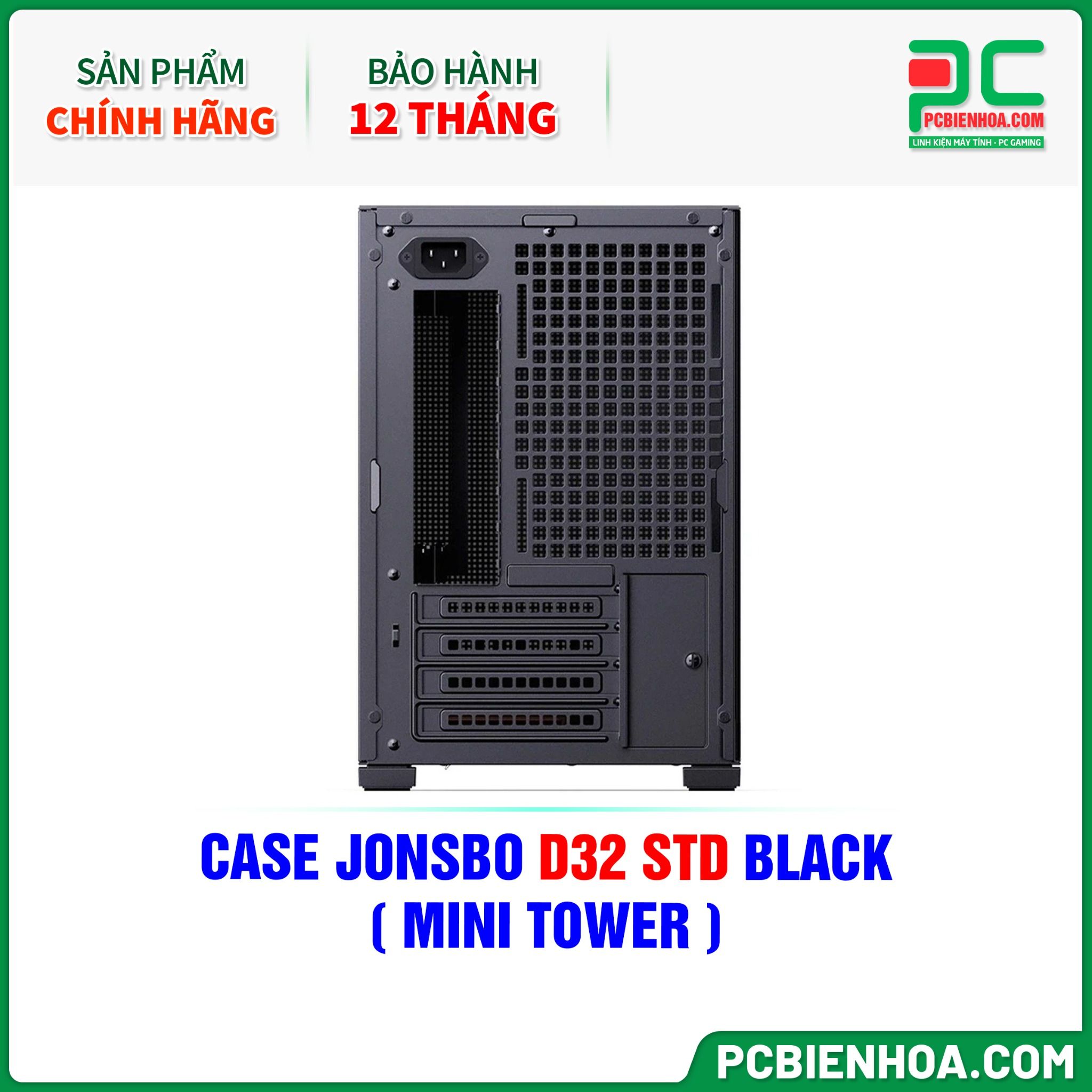 CASE JONSBO D32 STD BLACK - CHƯA KÈM FAN ( MINI TOWER )