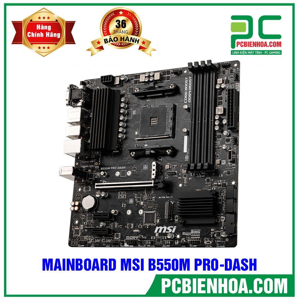 MAINBOARD MSI B550M PRO-DASH ( AM4 / M-ATX / 4xDDR4 )