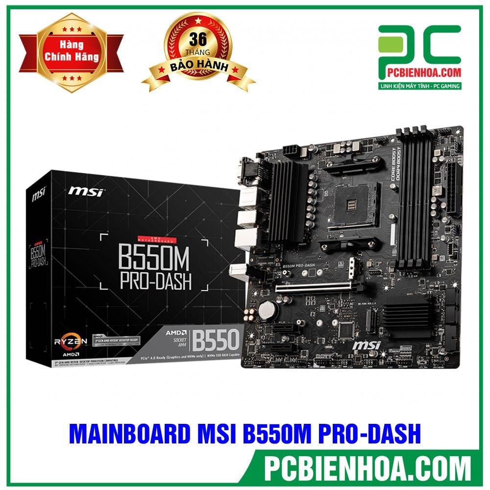 MAINBOARD MSI B550M PRO-DASH ( AM4 / M-ATX / 4xDDR4 )