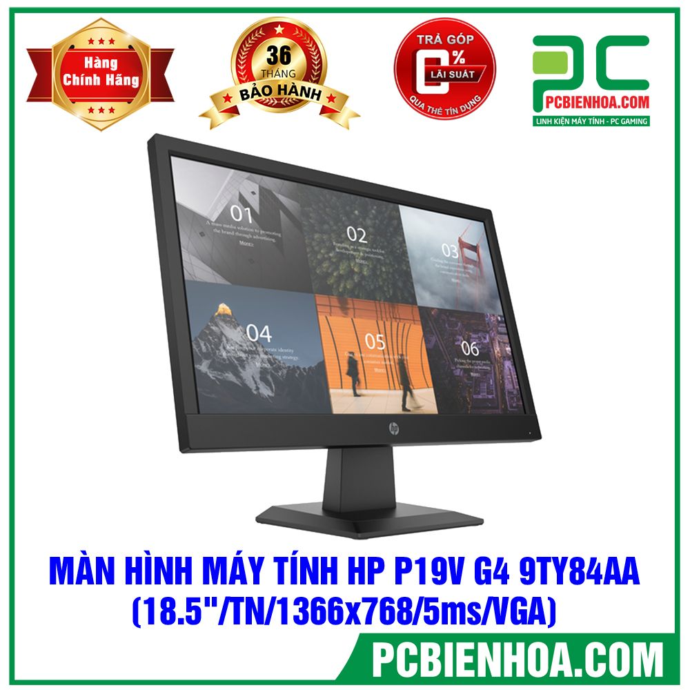 Màn Hình HP P19V G4 9TY84AA 19in 60Hz HD (TN/ 1366x768 /5ms/VGA)