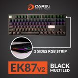  BÀN PHÍM CƠ DAREU EK87 v2 ( BLACK - MULTI LED - BLUE D SWITCH ) 