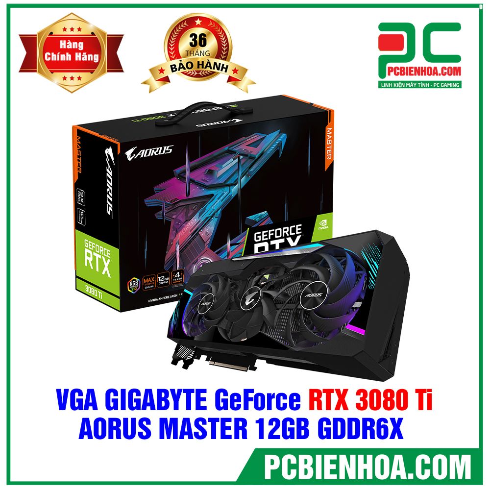 VGA GIGABYTE GeForce RTX 3080 Ti AORUS MASTER 12G ( GV-N308TAORUS M-12GD ) (LIÊN HỆ ĐẶT HÀNG)