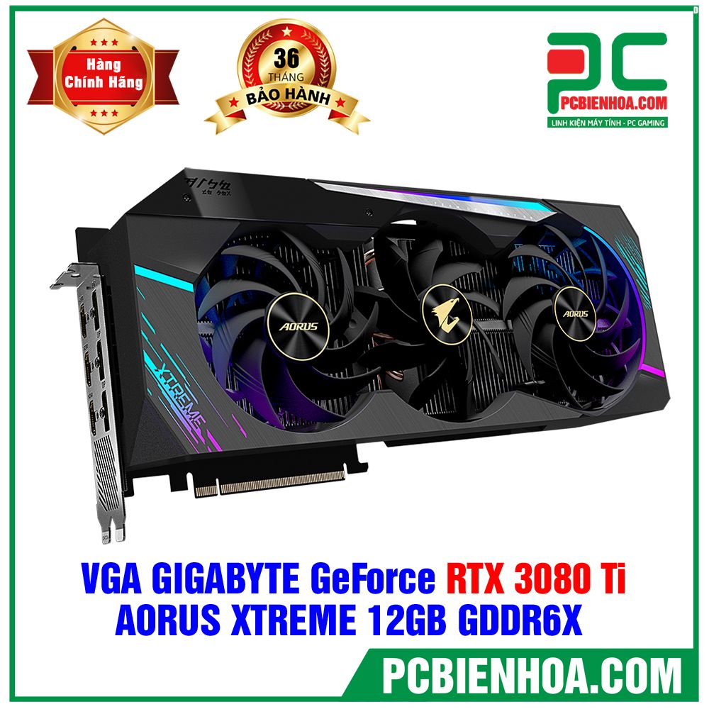 VGA GIGABYTE GeForce RTX 3080 Ti AORUS XTREME 12G ( GV-N308TAORUS X-12GD ) (LIÊN HỆ ĐẶT HÀNG)