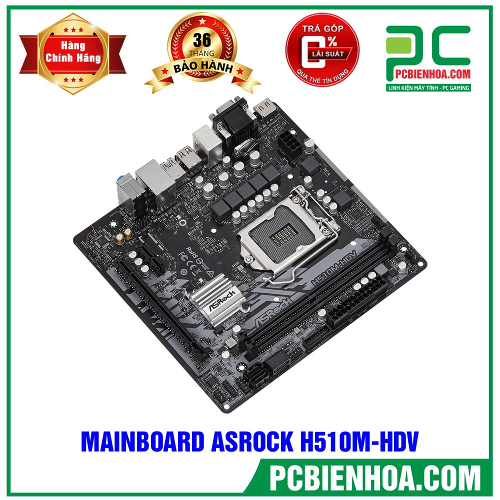 MAINBOARD ASROCK H510M-HDV ( LGA1200 / M-ATX / 2xDDR4 )