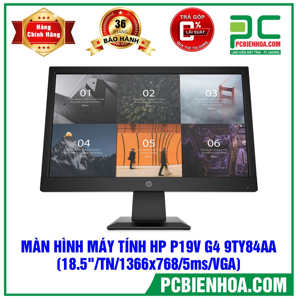 Màn Hình HP P19V G4 9TY84AA 19in 60Hz HD (TN/ 1366x768 /5ms/VGA)