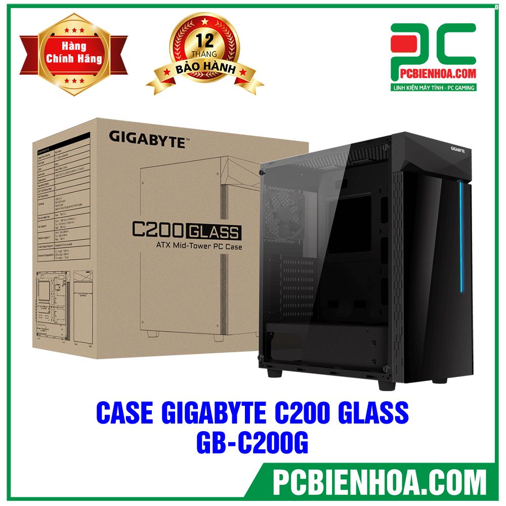 CASE GIGABYTE C200 GLASS (GB-C200G)