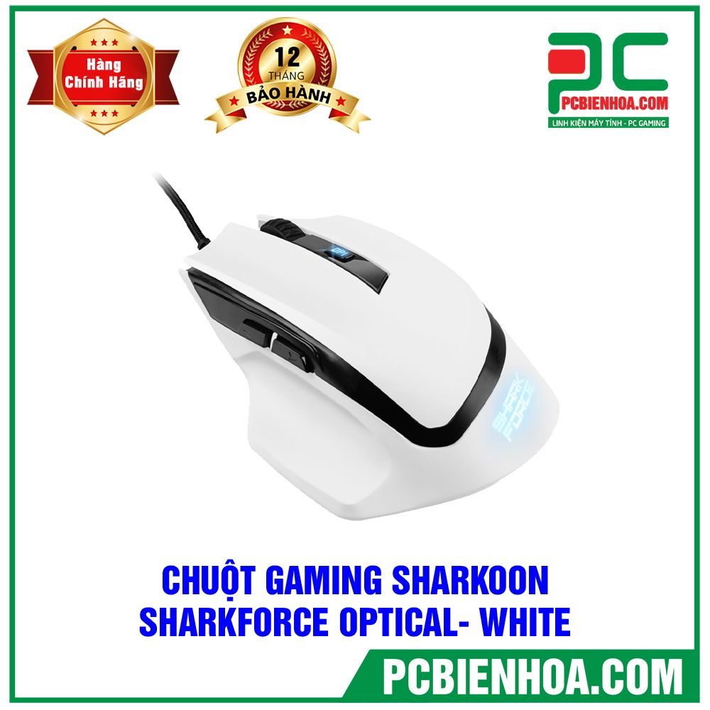 CHUỘT GAMING SHARKOON SHARKFORCE OPTICAL- WHITE