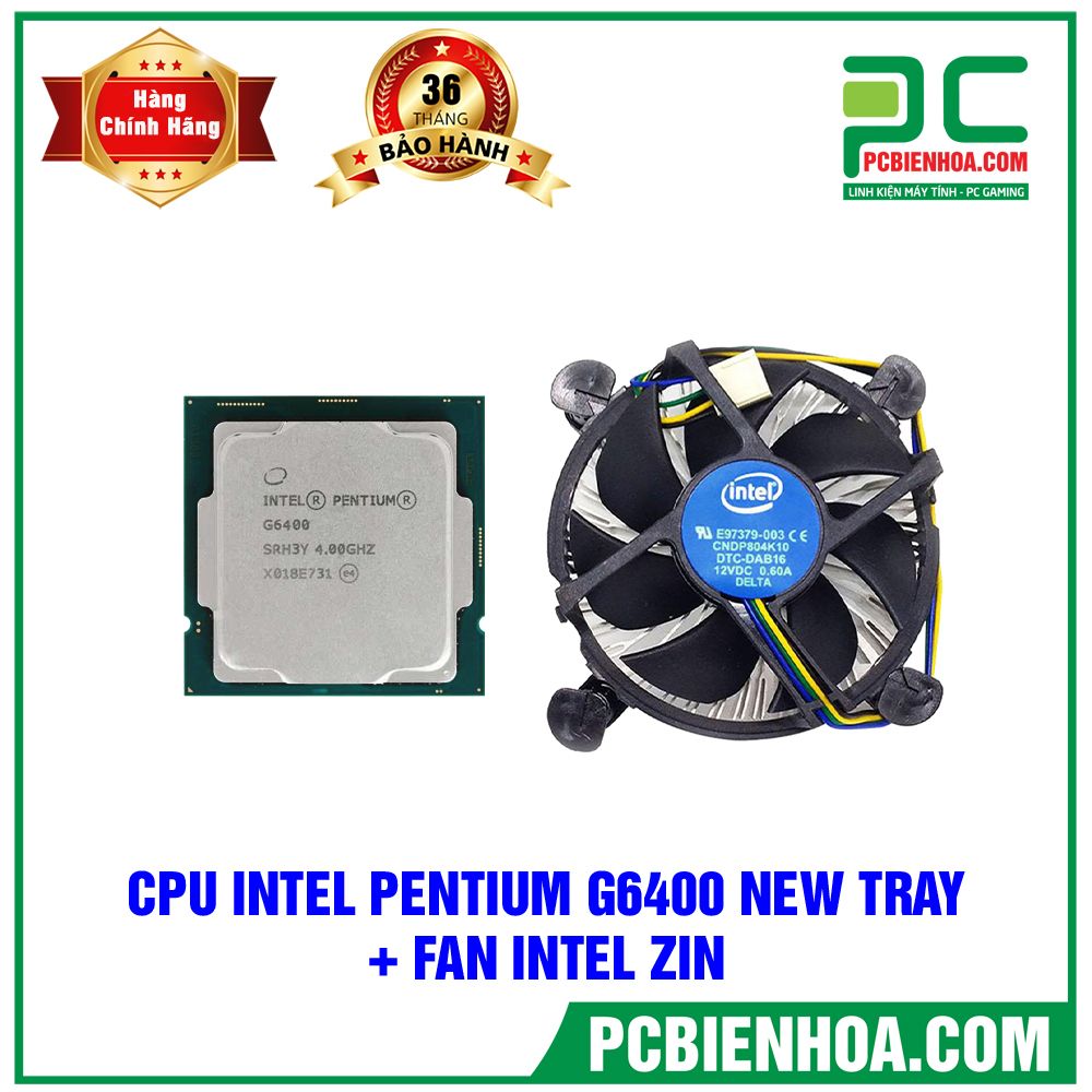 CPU INTEL PENTIUM GOLD G6400 NEW TRAY + FAN ZIN