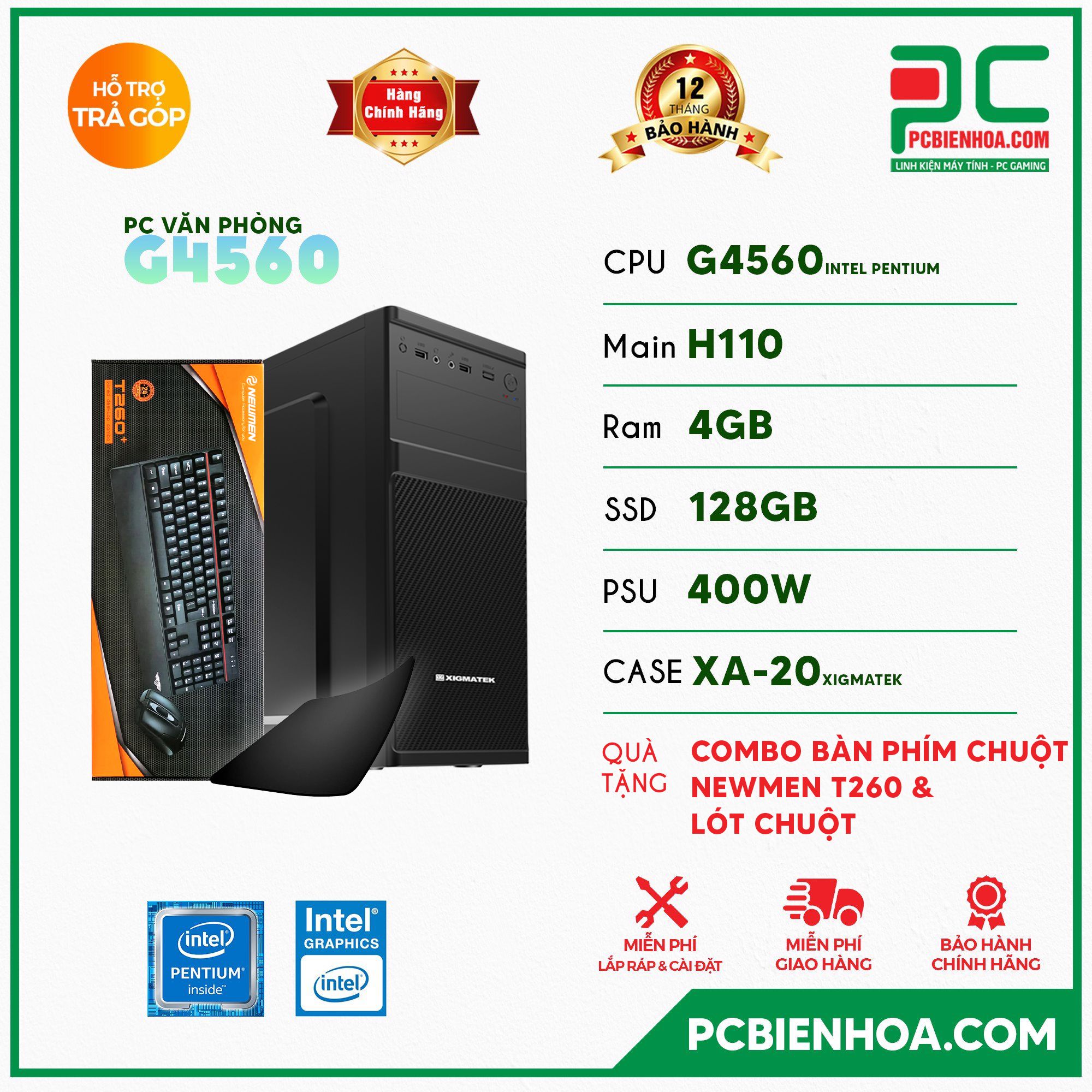PCVP Cũ Thế Hệ 7 (G4560/ H110/ 4GB/ 128GB)