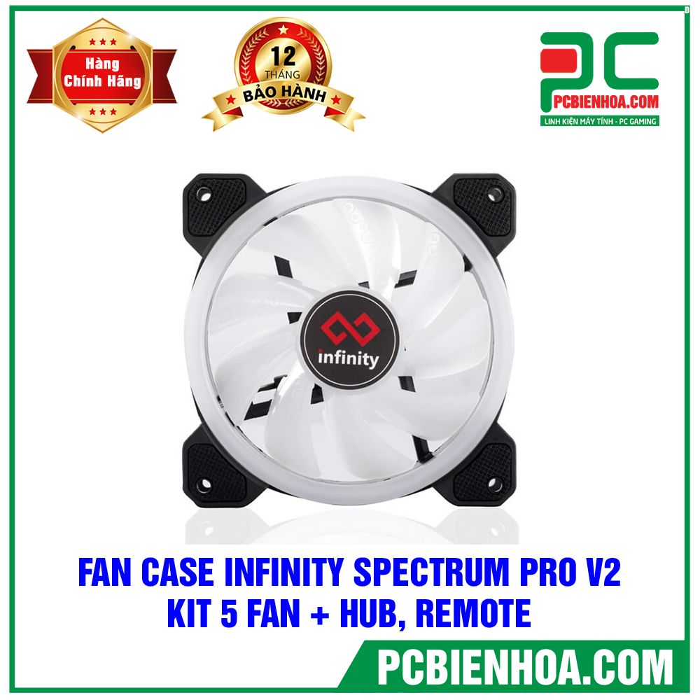 BỘ FAN CASE INFINITY SPECTRUM PRO V2 - KIT 5 FAN + HUB & REMOTE