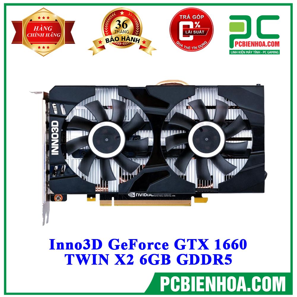 VGA Inno3D GeForce GTX 1660 TWIN X2 6GB GDDR5