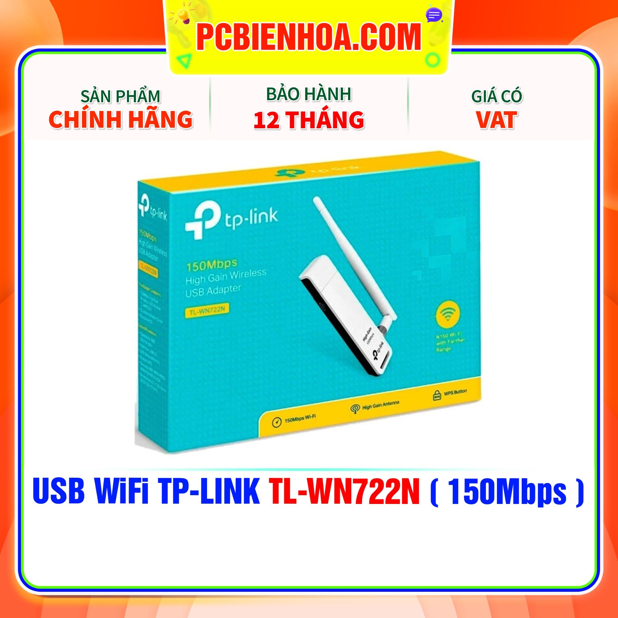 USB WiFi TP-LINK TL-WN722N ( 150Mbps ) 