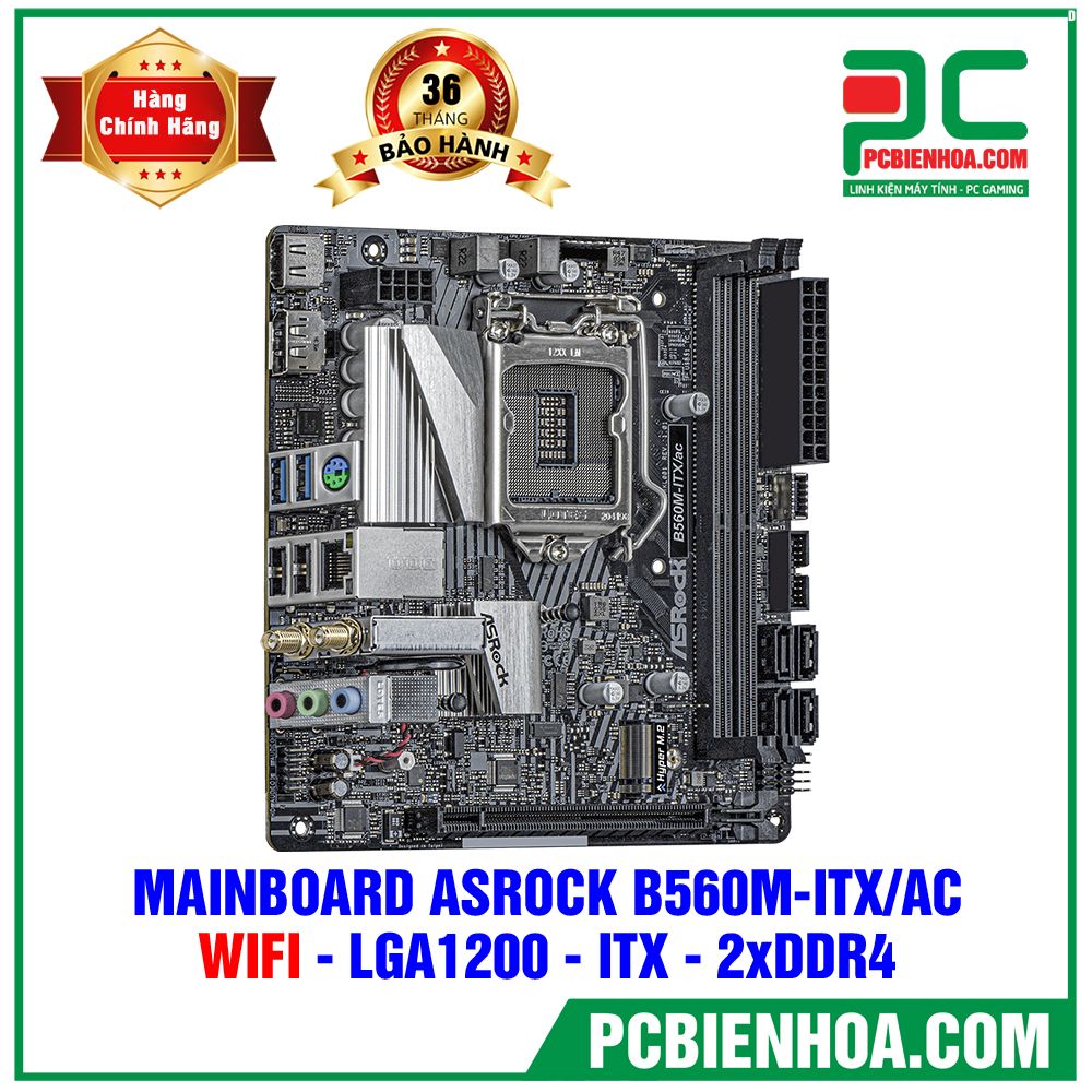 MAINBOARD ASROCK B560M-ITX/AC ( LGA1200 / MINI ITX / 2xDDR4 )