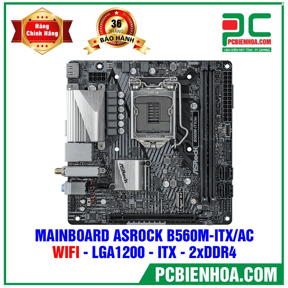 MAINBOARD ASROCK B560M-ITX/AC ( LGA1200 / MINI ITX / 2xDDR4 )