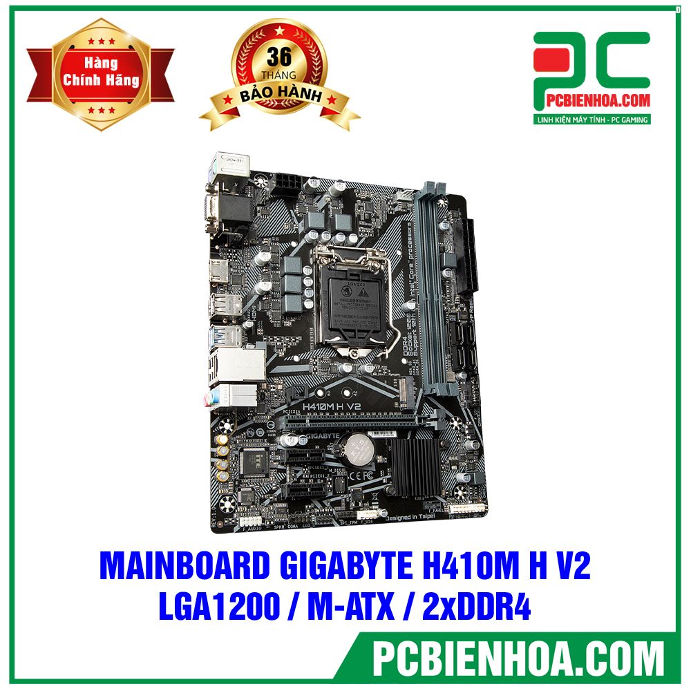 MAINBOARD GIGABYTE H410M H V2 ( LGA1200 / M-ATX / 2xDDR4 )