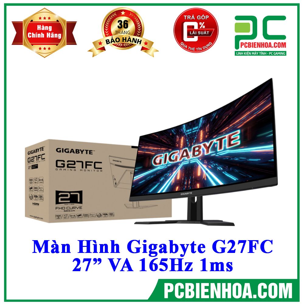 Màn Hình CONG Gigabyte G27FC 27in VA 165Hz FullHD 1ms