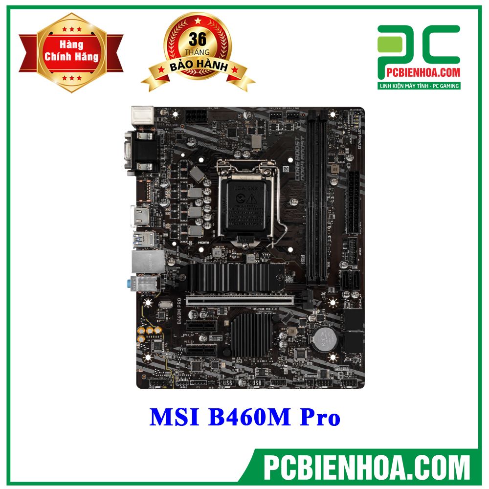(TẠM HẾT HÀNG) Mainboard MSI B460M Pro ( LGA1200 / M-ATX / 2xDDR4 )