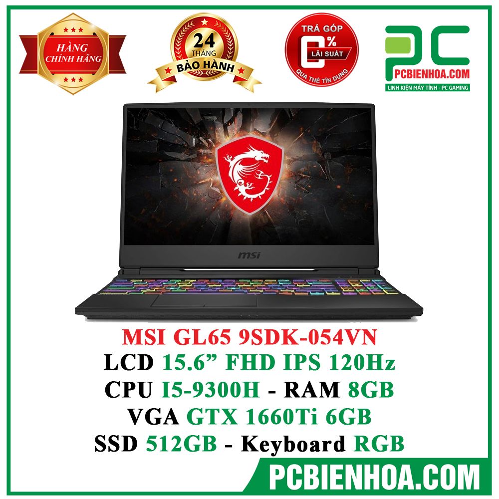 Laptop Gaming MSI GL65 9SDK-054VN