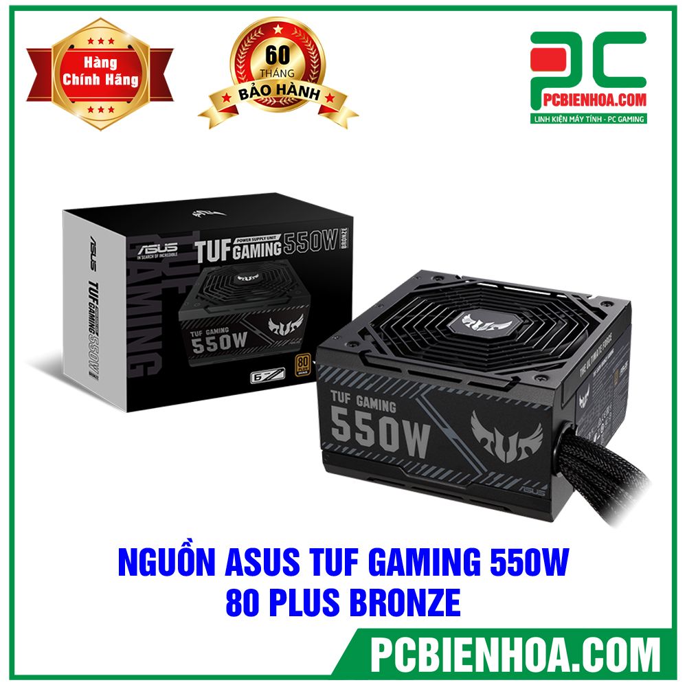 NGUỒN ASUS TUF GAMING 550W 80 PLUS BRONZE (TUF-GAMING-550B)