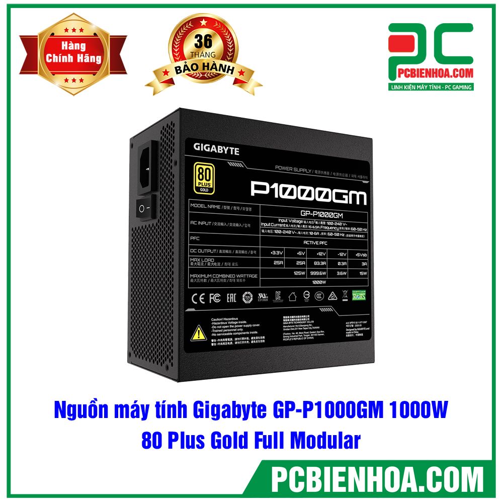 Nguồn Gigabyte GP-P1000GM 1000W 80 Plus Gold Full Modular