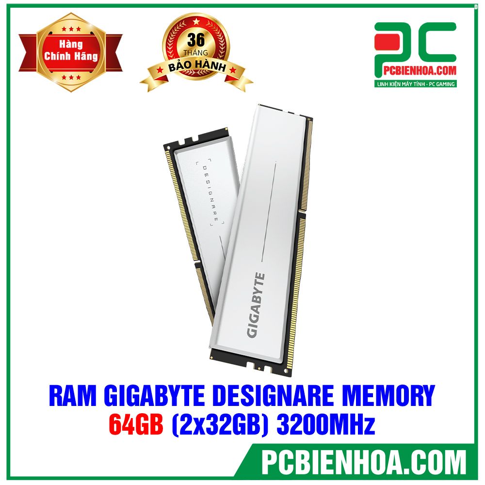 RAM GIGABYTE DESIGNARE Memory 64GB (2x32GB) 3200MHz DDR4 (LIÊN HỆ ĐẶT HÀNG)