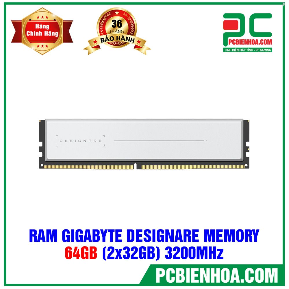RAM GIGABYTE DESIGNARE Memory 64GB (2x32GB) 3200MHz DDR4 (LIÊN HỆ ĐẶT HÀNG)