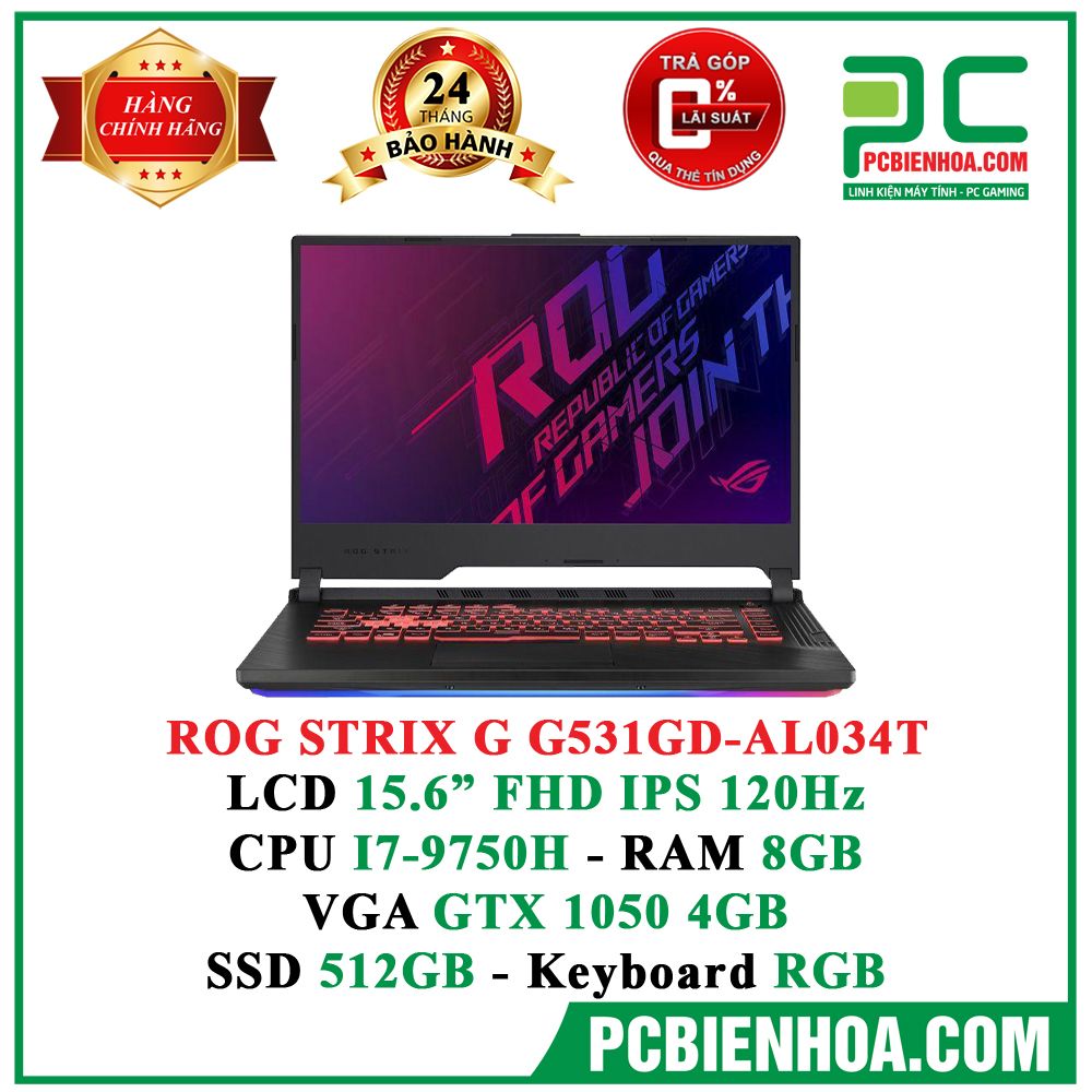 Laptop Gaming Asus ROG STRIX G G531GD-AL034T