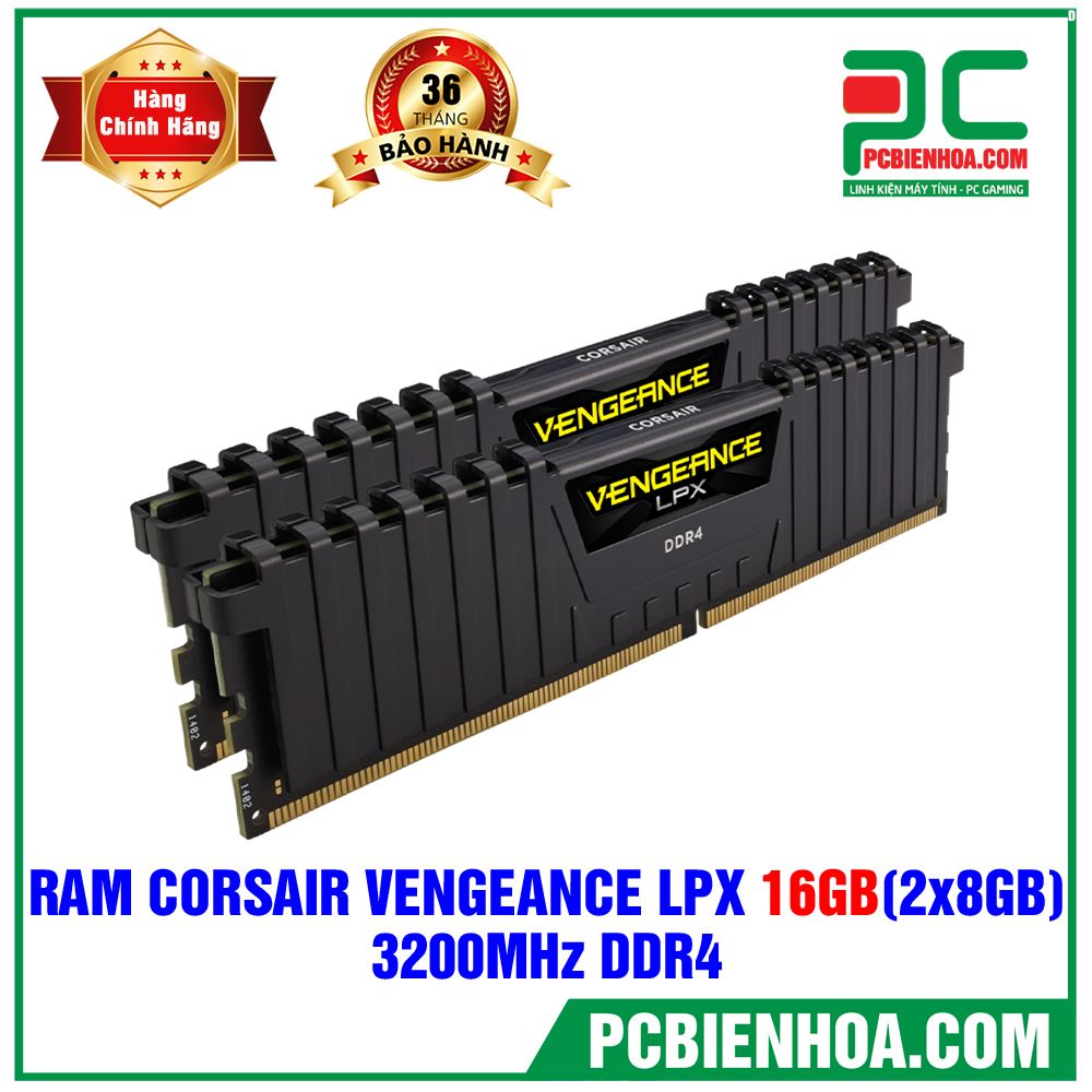 Ram Corsair Vengeance LPX C16 16GB (2x8GB) 3200Mhz DDR4 - (CMK16GX4M2E3200C16)