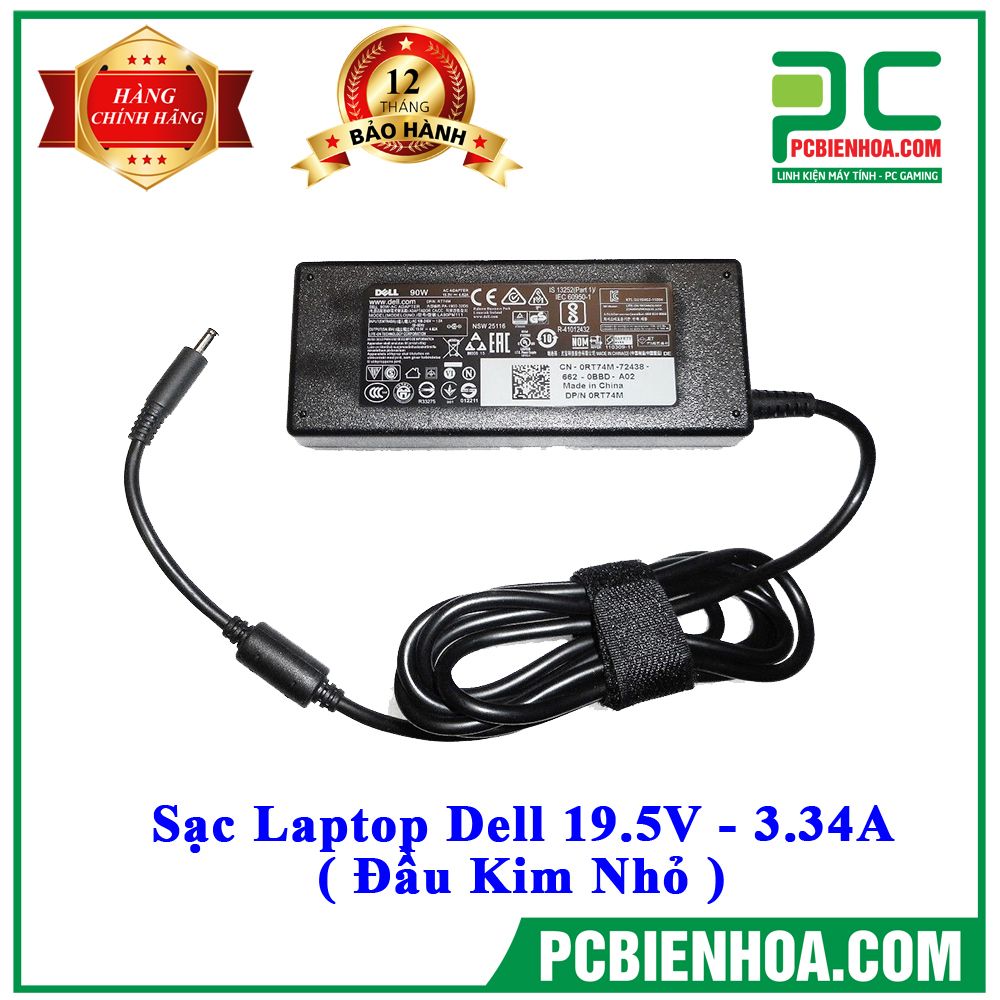 Sạc Laptop Dell 19.5V - 3.34A ( Đầu Kim Nhỏ )