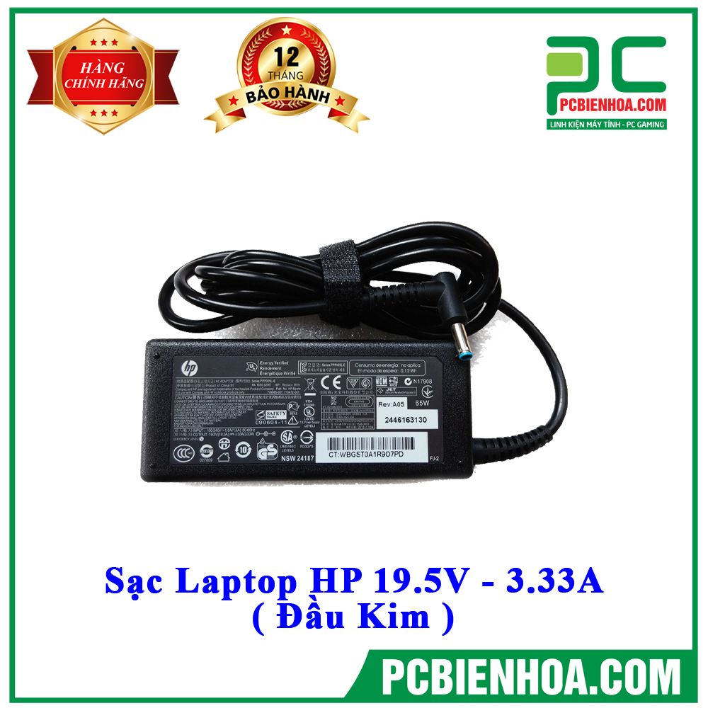 Sạc Laptop HP 19.5V - 3.33A ( Đầu Kim )