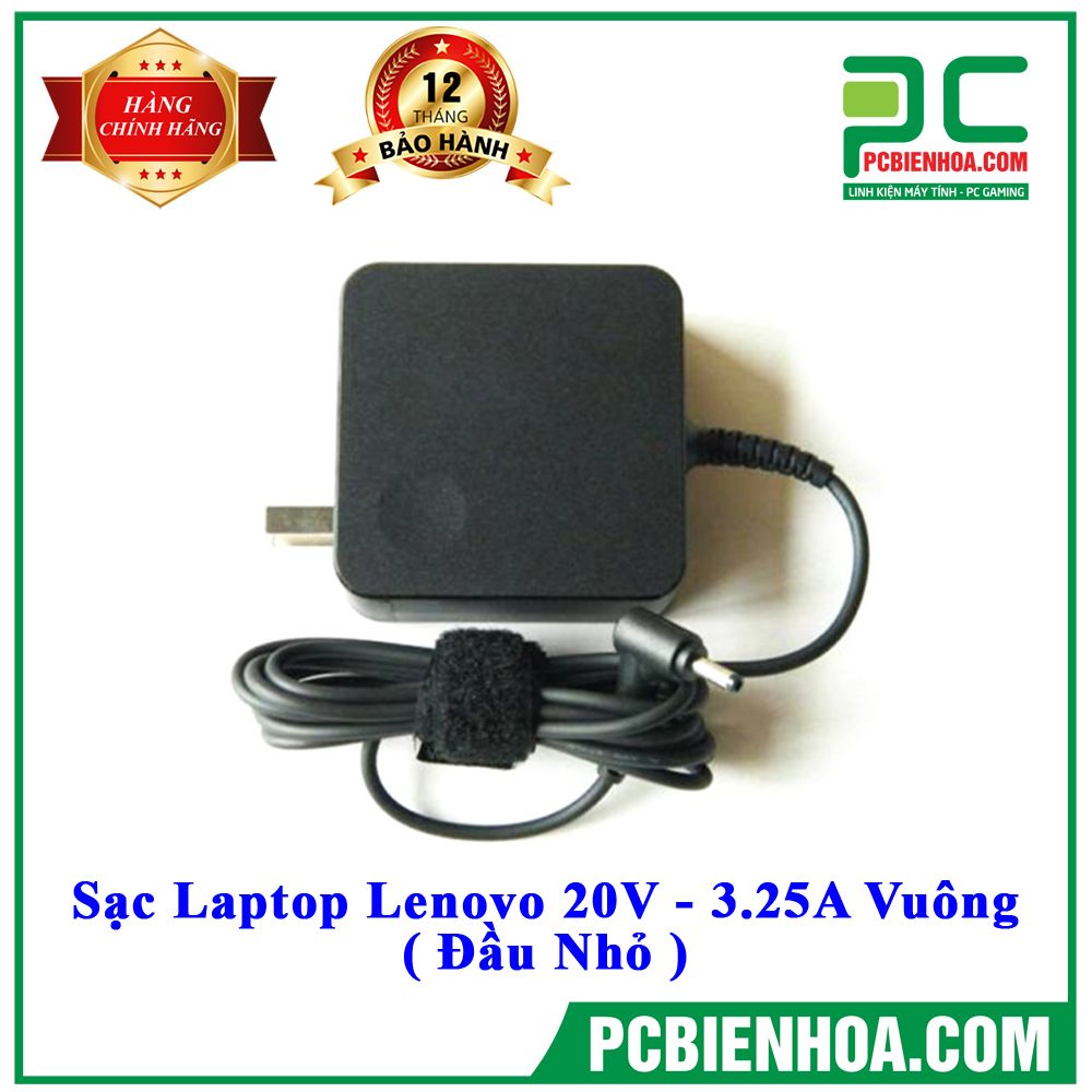Sạc Laptop Lenovo 20V - 3.25A Vuông ( Đầu Nhỏ )