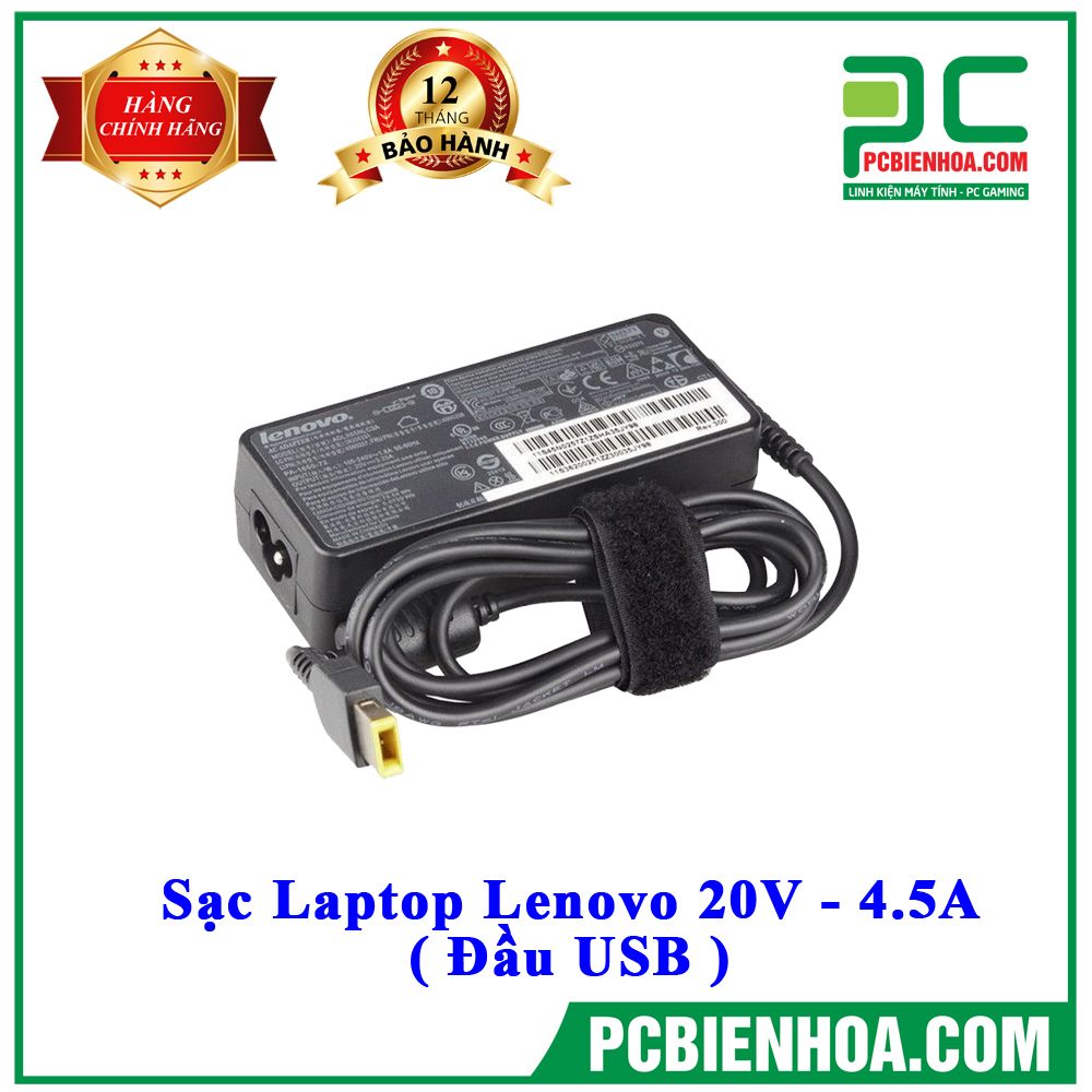 Sạc Laptop Lenovo 20V - 4.5A ( Đầu USB )