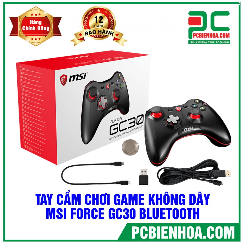 TAY CẦM CHƠI GAME KHÔNG DÂY MSI FORCE GC30 (ANDROID, PC, CONSOLE)