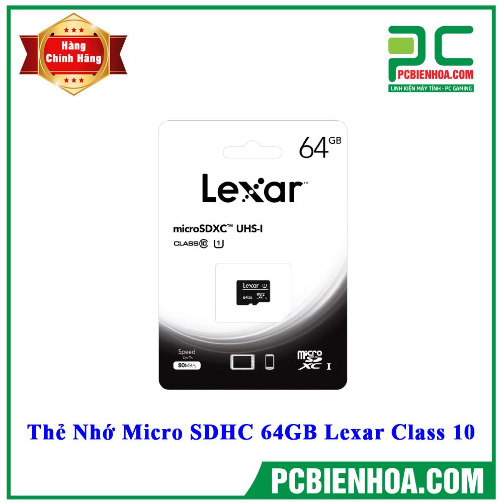 Thẻ Nhớ Micro SDHC 64GB Lexar Class 10