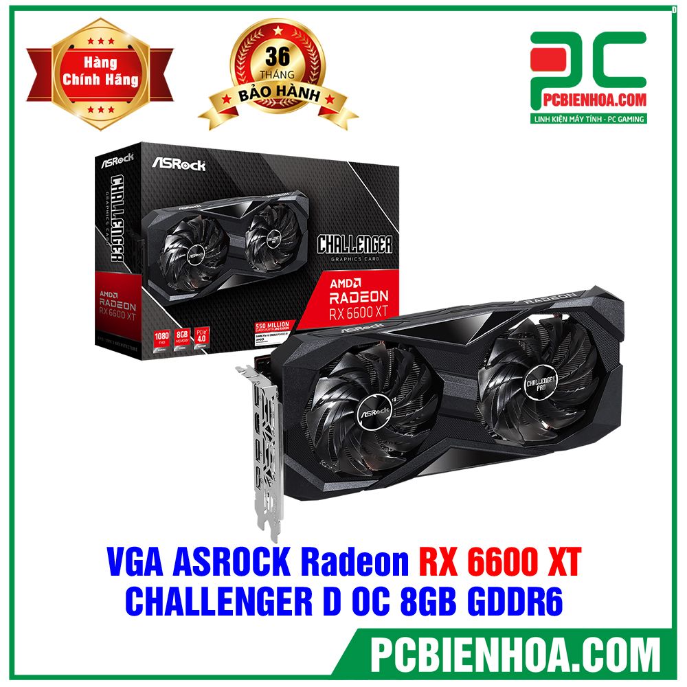 VGA ASROCK Radeon RX 6600 XT Challenger D 8GB OC ( RX6600XT CLD 8GO )