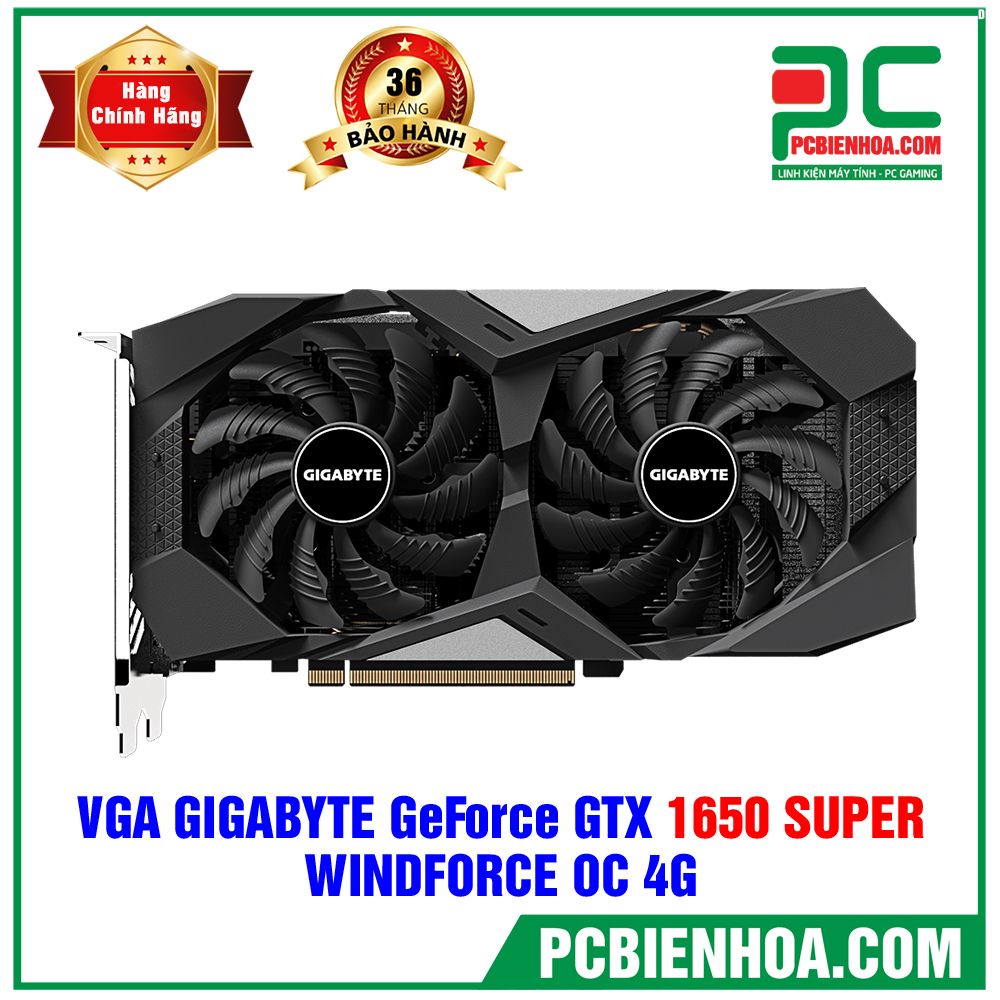 VGA GIGABYTE GEFORCE GTX 1650 SUPER WINDFORCE OC 4GB (GV-N165SWF2OC-4GD) (CÓ BÁN LẺ)
