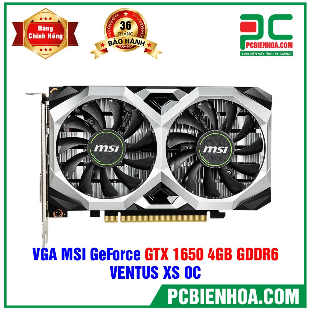 VGA MSI GeForce GTX 1650 D6 VENTUS XS OC (4GB/GDDR6) (CÓ BÁN LẺ)