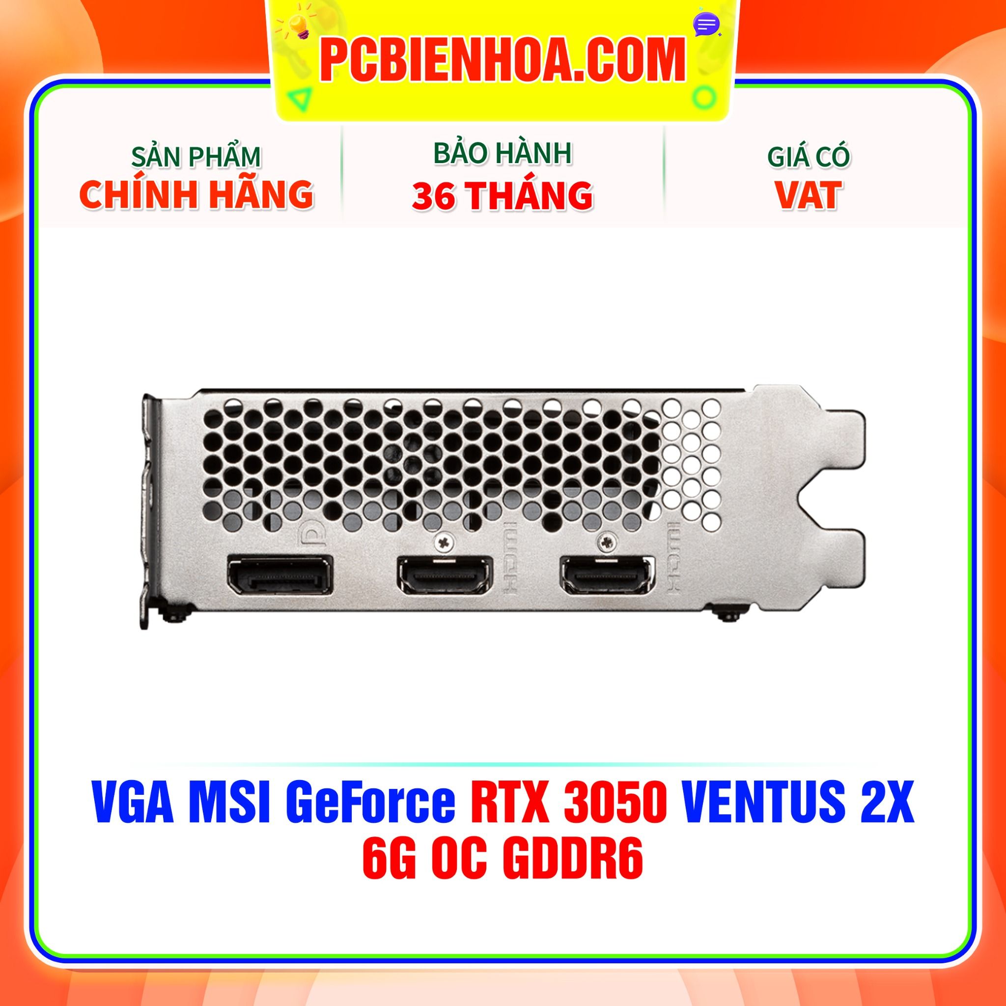 VGA MSI GeForce RTX 3050 VENTUS 2X 6G OC GDDR6 