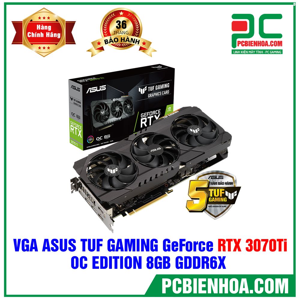 VGA ASUS TUF Gaming GeForce RTX 3070 Ti OC 8GB GDDR6X (TUF-RTX3070TI-O8G-GAMING)