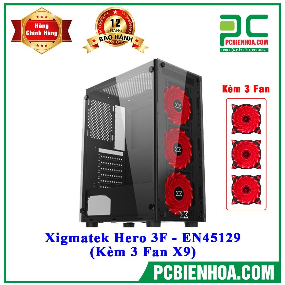 Case Xigmatek Hero 3F - EN45129 (Kèm 3 Fan X9)