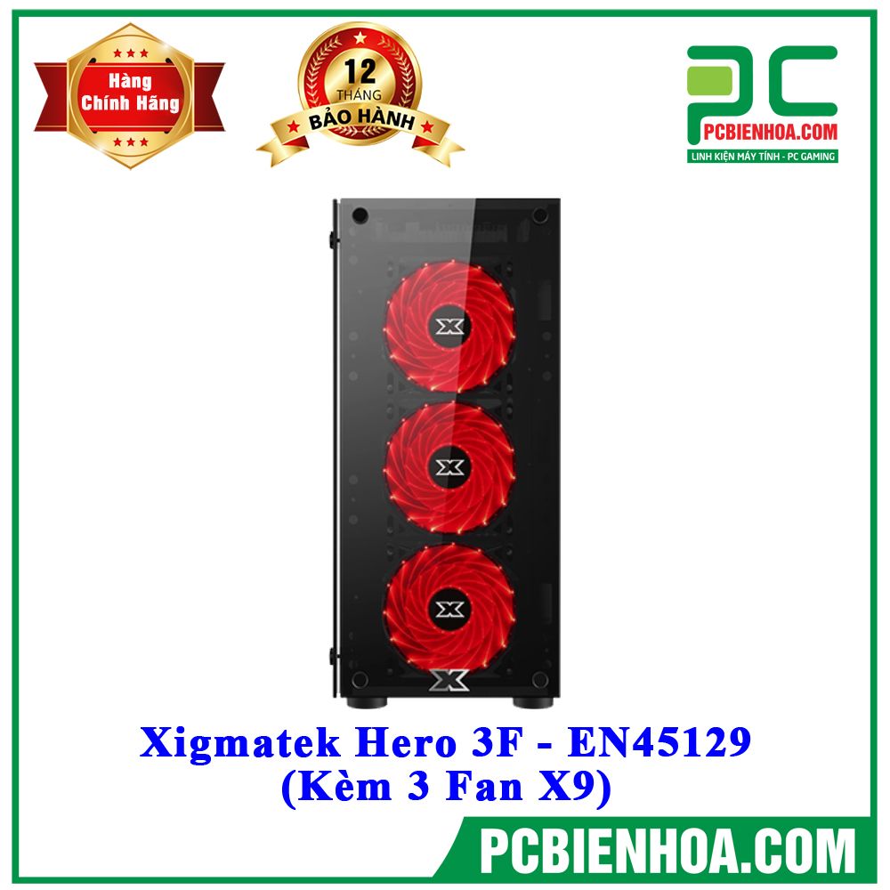 Case Xigmatek Hero 3F - EN45129 (Kèm 3 Fan X9)