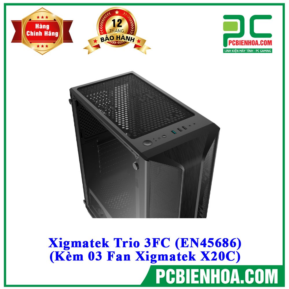 Case Xigmatek Trio 3FC (EN45686) - Kèm 3 Fan Xigmatek X20C