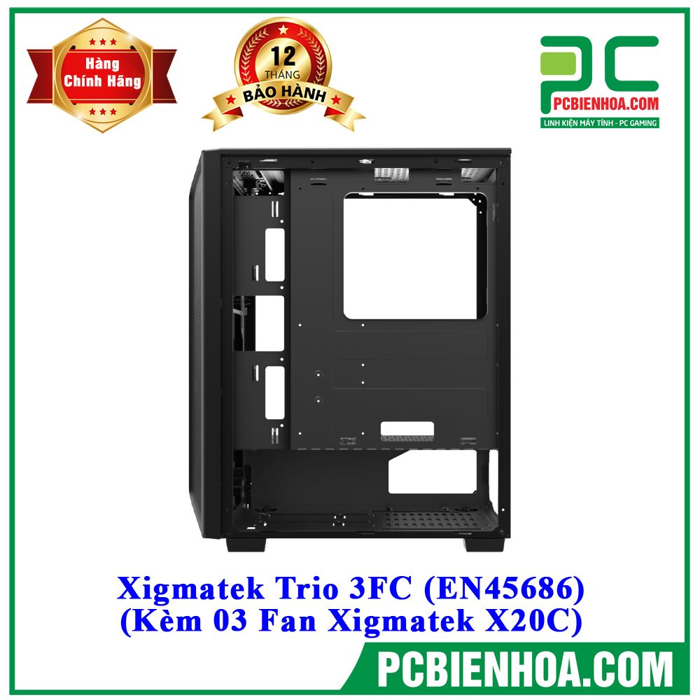 Case Xigmatek Trio 3FC (EN45686) - Kèm 3 Fan Xigmatek X20C