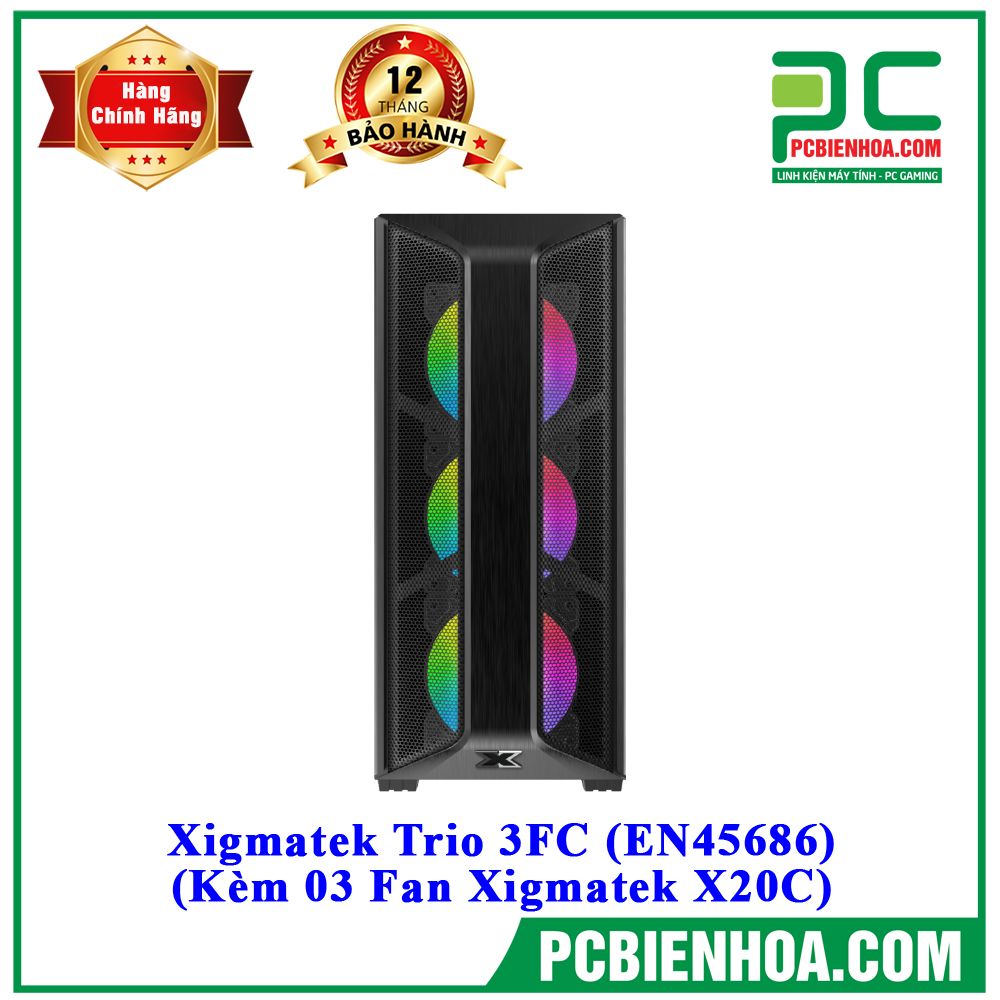 Case Xigmatek Trio 3FC (EN45686) - Kèm 3 Fan Xigmatek X20C