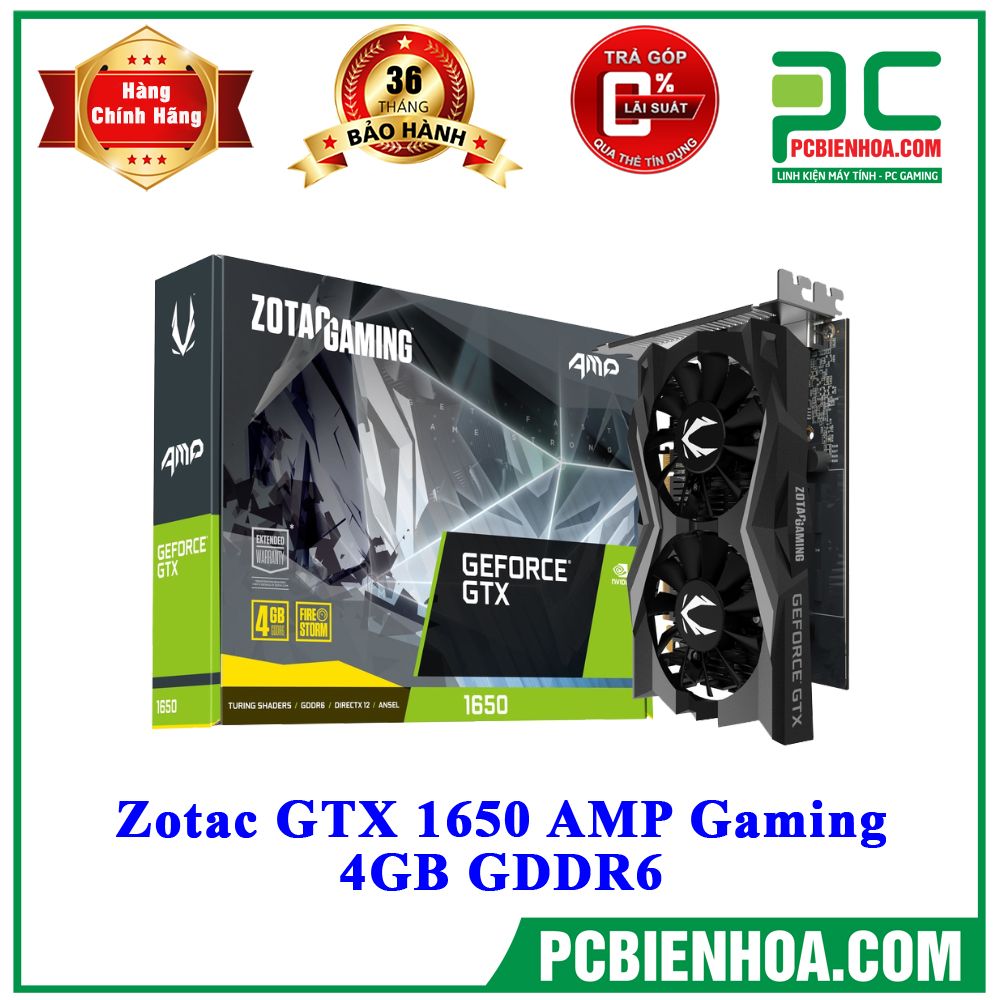 VGA Zotac GTX 1650 AMP Gaming 4GB GDDR6