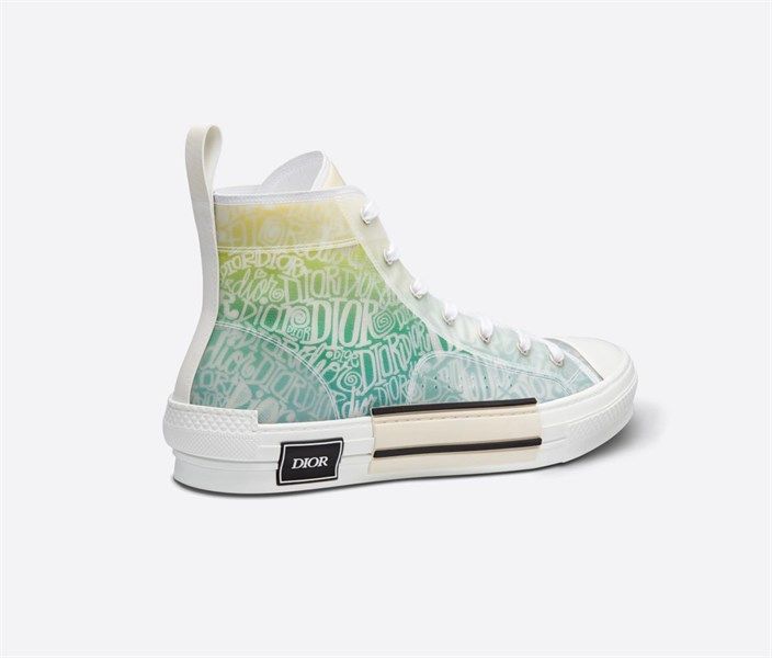 Sneaker High Top Dior B23 Xanh Vàng 20Als