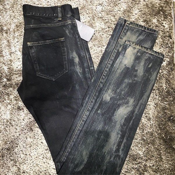 Jean Saint Laurent Đen Rách Đùi 357814 Y806K 4104
